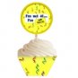 I'm Not 40 Happy Birthday  Cupcake Wrappers & Toppers Instant Download 0069