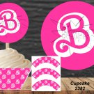Barbie Cupcake Wrappers & Toppers Instant Download 2382