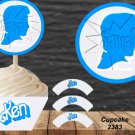 Ken Barbie Cupcake Wrappers & Toppers Instant Download 2383