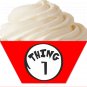 Dr. Seuss Thing 1 & 2 Cupcake Wrappers & Toppers Instant Download 0014