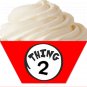 Dr. Seuss Thing 1 & 2 Cupcake Wrappers & Toppers Instant Download 0014