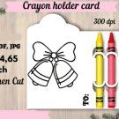 Christmas Ball Crayon Holder Color Coloring Card 2786