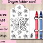 Easter Bunny Crayon Holder Color Coloring Card 2789
