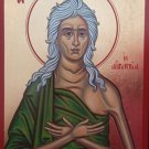 St. Mary of Egypt, Hand-painted Icon, 6"x9" (15x23cm)