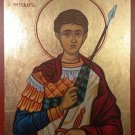 St. Dimitri the Great Martyr and Myrrh-gusher of Thessalonica, Hand-painted Icon, 6"x9" (15x23 cm)