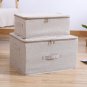 SOGA Beige Large Portable Double Zipper Storage Box Clothes Basket Foldable Home Organizer