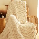 SOGA 150x200cm Throw Blanket White Double Layer Rabbit Fur Cozy Comfort with Stylish Decor SOGA 150x200cm Throw Blanket White Double Layer Rabbit Fur Cozy Comfort with Stylish Decor
