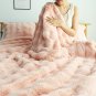 SOGA 160X200cm Throw Blanket Pink Double Layer Rabbit Fur Cozy Comfort