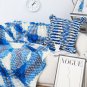 SOGA 90x200cm Throw Blanket Blue Deep Sea Gradient Dyed Art Stylish