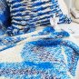 SOGA 90x200cm Throw Blanket Blue Deep Sea Gradient Dyed Art Stylish