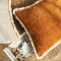 SOGA 45cm Throw Pillow Sunset Orange Chenille Textured with Tassels