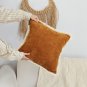 SOGA 45cm Throw Pillow Sunset Orange Chenille Textured with Tassels