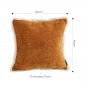 SOGA 45cm Throw Pillow Sunset Orange Chenille Textured with Tassels