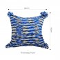 SOGA 45cm Throw Pillow Deep Sea Blue Gradient Dyed Decorative Soft Square