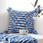 SOGA 45cm Throw Pillow Deep Sea Blue Gradient Dyed Decorative Soft Square