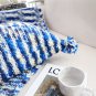 SOGA 45cm Throw Pillow Deep Sea Blue Gradient Dyed Decorative Soft Square