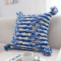 SOGA 45cm Throw Pillow Deep Sea Blue Gradient Dyed Decorative Soft Square
