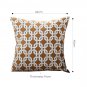 SOGA 45cm Brown Checkered Chain Jacquard Square Pillow Decorative Cushion