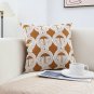 SOGA 45cm Brown Circular Chain Jacquard Square Pillow Decorative Cushion