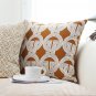 SOGA 45cm Brown Circular Chain Jacquard Square Pillow Decorative Cushion