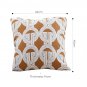 SOGA 45cm Brown Circular Chain Jacquard Square Pillow Decorative Cushion