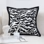SOGA 45cm Black and White Luxury Cushion Light Mottled Texture