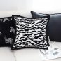 SOGA 45cm Black and White Luxury Cushion Light Mottled Texture