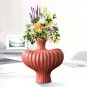 SOGA 28X30cm Ornament Large Matte Red Vases Countertop Decoration