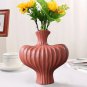 SOGA 28X30cm Ornament Large Matte Red Vases Countertop Decoration