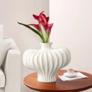 SOGA 25X24cm Ornament Small Matte White Vases Countertop Decoration