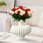 SOGA 25X24cm Ornament Small Matte White Vases Countertop Decoration
