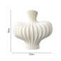 SOGA 25X24cm Ornament Small Matte White Vases Countertop Decoration