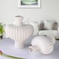 SOGA 25X24cm Ornament Small Matte White Vases Countertop Decoration
