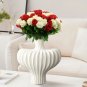 SOGA 28X30cm Ornament Large Matte White Vases Countertop Decoration