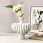 SOGA 28X30cm Ornament Large Matte White Vases Countertop Decoration