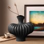 SOGA 25X24cm Ornament Small Matte Black Vases Countertop Decoration