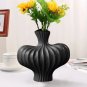 SOGA 25X24cm Ornament Small Matte Black Vases Countertop Decoration