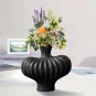 SOGA 25X24cm Ornament Small Matte Black Vases Countertop Decoration