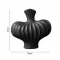 SOGA 25X24cm Ornament Small Matte Black Vases Countertop Decoration