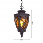 SOGA 48cm Vintage Aluminum Glass Lamp Lantern Chandelier for Home Decor