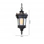 SOGA 54.5cm Vintage Lamp Elegant Aluminum & Glass Lantern Chandelier