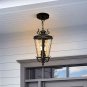 SOGA 60.3cm Vintage Aluminum & Glass Lantern Elegant Chandelier Style
