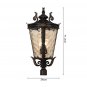 SOGA 71.2cm Vintage Lantern Wall Lamp Modern Aluminum & Glass Wall Light