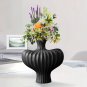 SOGA 28X30cm Ornament Large Matte Black Vases Countertop Decoration