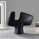 SOGA 44x35cm Ornament Modern Black Abstract Ceramic Vase