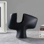 SOGA 44x35cm Ornament Modern Black Abstract Ceramic Vase