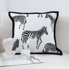 SOGA 45cm Black and White Light Luxury Zebra Cushion Decorative