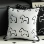 SOGA 45cm Throw Pillow White Teddy Fleece Square Pony Design Decorative Cushion