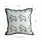 SOGA 45cm Throw Pillow White Teddy Fleece Square Pony Design Decorative Cushion