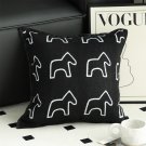 SOGA 45cm Throw Pillow Black Teddy Fleece Square Pony Design Decorative Cushion SOGA 45cm Throw Pillow Black Teddy Fleece Square Pony Design Decorative Cushion